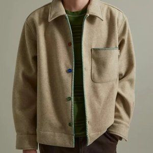 Man Stitch Shirt Jacket